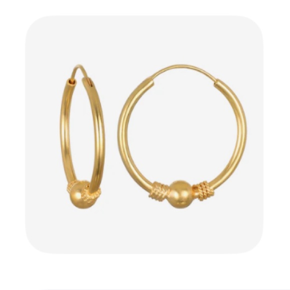 Brand new SATYA Gold Hoop Earrings 18k Gold over Brass
